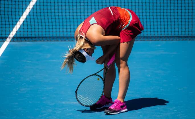 Mandatory Credit: Photo by Rob Prange Shutterstock (12763713ce) Marta Kostyuk of Ukraine in action during the second round of the 2022 Australian Open Grand Slam tennis tournament Australian Open, Day Three, Tennis, Melbourne Park, Melbourne, Australia - 19 Jan 2022 Australian Open, Day Three, Tennis, Melbourne Park, Melbourne, Australia - 19 Jan 2022 Copyright: xRobxPrange Shutterstockx 12763713ce