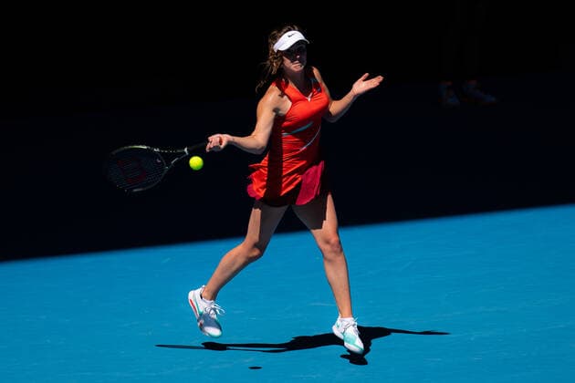 January 19, 2022, MELBOURNE, AUSTRALIA: Elina Svitolina of Ukraine in action during the second round of the 2022 Australian Open Grand Slam tennis tournament against Harmony Tan of France MELBOURNE AUSTRALIA - ZUMAa181 20220119_zaa_a181_011 Copyright: xRobxPrangex