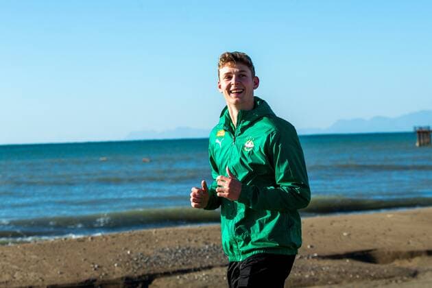 SOCCER - BL, Rapid, training camp BELEK,TURKEY,19.JAN.2022 - SOCCER - ADMIRAL Bundesliga, SK Rapid Wien, training camp. Image shows Lion Schuster (Rapid).  GEPAxpictures xPhilippxBrem