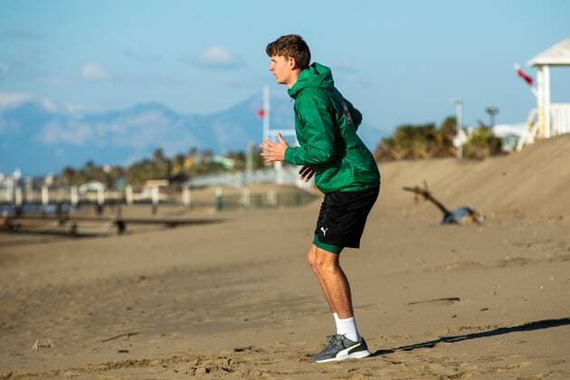 SOCCER - BL, Rapid, training camp BELEK,TURKEY,19.JAN.2022 - SOCCER - ADMIRAL Bundesliga, SK Rapid Wien, training camp. Image shows Lion Schuster (Rapid).  GEPAxpictures xPhilippxBrem