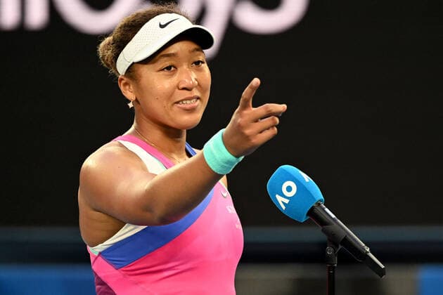 TENNIS AUSTRALIAN OPEN, Naomi Osaka of Japan gestures after winning her second round Women?s singles match against Madison Brengle of the USA on Day 3 of the Australian Open, at Melbourne Park, in Melbourne, Wednesday, January 19, 2022. ( NO ARCHIVING, EDITORIAL USE ONLY, NO USE IN BOOKS WITHOUT CONSENT MELBOURNE VIC AUSTRALIA  Copyright: xDAVExHUNTx 20220119001614686611