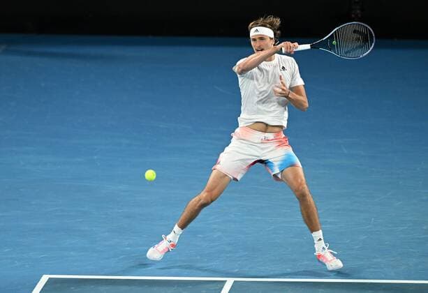 Mandatory Credit: Photo by James Gourley Shutterstock (12763717fw) Alexander Zverev during his second round match Australian Open, Day Three, Tennis, Melbourne Park, Melbourne, Australia - 19 Jan 2022 Australian Open, Day Three, Tennis, Melbourne Park, Melbourne, Australia - 19 Jan 2022 Copyright: xJamesxGourley Shutterstockx 12763717fw