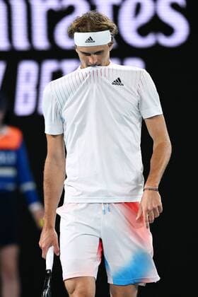 Mandatory Credit: Photo by James Gourley Shutterstock (12763717hi) Alexander Zverev during his second round match Australian Open, Day Three, Tennis, Melbourne Park, Melbourne, Australia - 19 Jan 2022 Australian Open, Day Three, Tennis, Melbourne Park, Melbourne, Australia - 19 Jan 2022  Copyright: xJamesxGourley Shutterstockx 12763717hi