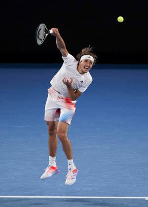 Alexander Zverev (GER) Tennis - Australian Open 2022 - Grand Slam - Melbourne Park - Melbourne - Victoria - Australia - 19 January 2022. Copyright: xJuergenxHasenkopfx