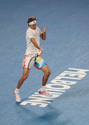 Alexander Zverev (GER) Tennis - Australian Open 2022 - Grand Slam - Melbourne Park - Melbourne - Victoria - Australia - 19 January 2022. Copyright: xJuergenxHasenkopfx