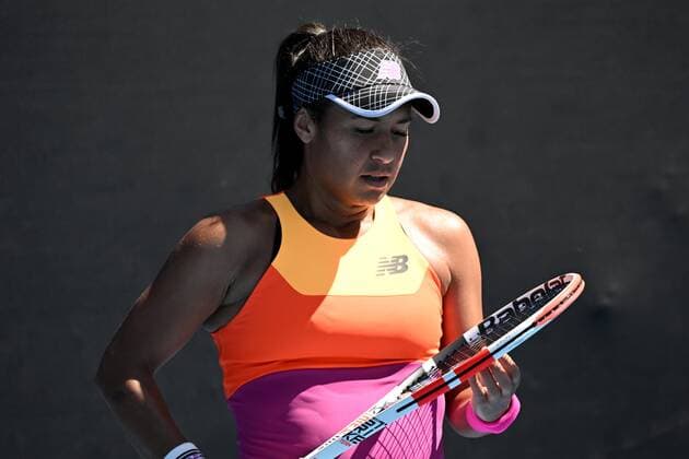 Mandatory Credit: Photo by James Gourley Shutterstock (12765058dx) Heather Watson during her second round match Australian Open, Day Four, Tennis, Melbourne Park, Melbourne, Australia - 20 Jan 2022 Australian Open, Day Four, Tennis, Melbourne Park, Melbourne, Australia - 20 Jan 2022 Copyright: xJamesxGourley Shutterstockx 12765058dx