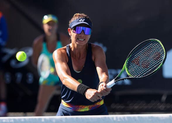 Darija Jurak (CRO) und Andreja Klepac, Damen Doppel Tennis - Australian Open 2022 - Grand Slam - Melbourne Park - Melbourne - Victoria - Australia - 20 January 2022. Copyright: xJuergenxHasenkopfx