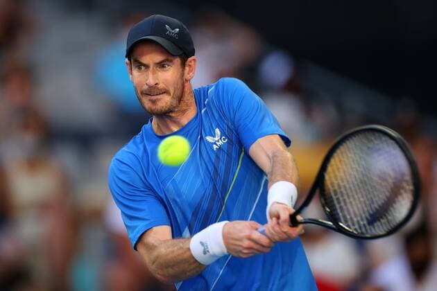 Mandatory Credit: Photo by Ella Ling Shutterstock (12765065ee) Andy Murray during his second round match Australian Open, Day Four, Tennis, Melbourne Park, Melbourne, Australia - 20 Jan 2022 Australian Open, Day Four, Tennis, Melbourne Park, Melbourne, Australia - 20 Jan 2022  Copyright: xEllaxLing Shutterstockx 12765065ee