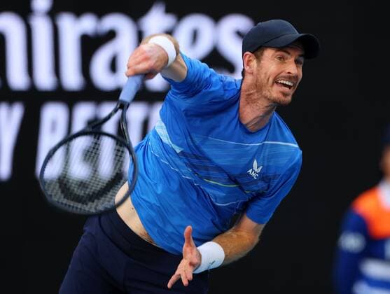 Mandatory Credit: Photo by Ella Ling Shutterstock (12765065fz) Andy Murray during his second round match Australian Open, Day Four, Tennis, Melbourne Park, Melbourne, Australia - 20 Jan 2022 Australian Open, Day Four, Tennis, Melbourne Park, Melbourne, Australia - 20 Jan 2022  Copyright: xEllaxLing Shutterstockx 12765065fz