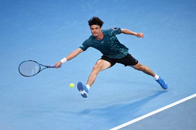 Mandatory Credit: Photo by James Gourley Shutterstock (12765058ij) Taro Daniel during his second round match Australian Open, Day Four, Tennis, Melbourne Park, Melbourne, Australia - 20 Jan 2022 Australian Open, Day Four, Tennis, Melbourne Park, Melbourne, Australia - 20 Jan 2022  Copyright: xJamesxGourley Shutterstockx 12765058ij