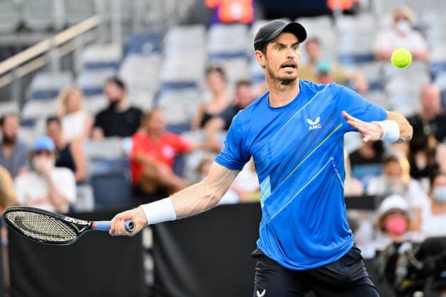 January 20, 2022: ANDY MURRAY (GBR) in action against TARO DANIEL (JPN) on Rod Laver Arena in a Women s Singles 2nd round match on day 4 of the 2022 Australian Open in Melbourne, Australia. Cal Media. DANIEL won 6:4 6:4 6:4 USA - ZUMAc04_ 20220120_zaf_c04_008 Copyright: xSydneyxLowx