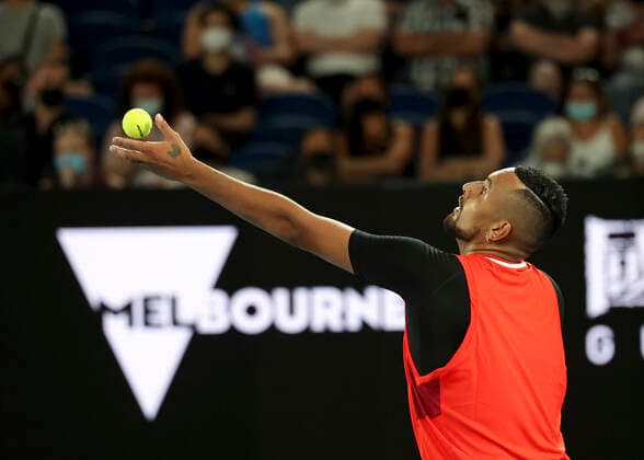Nick Kyrgios (AUS) Tennis - Australian Open 2022 - Grand Slam - Melbourne Park - Melbourne - Victoria - Australia - 20 January 2022. Copyright: xJuergenxHasenkopfx