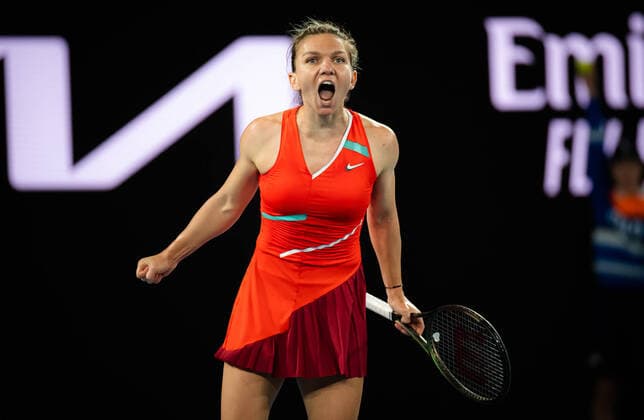 Sport Bilder des Tages January 20, 2022, MELBOURNE, AUSTRALIA: Simona Halep of Romania in action during the second round of the 2022 Australian Open Grand Slam Tennis Tournament against Beatriz Haddad Maia of Brazil MELBOURNE AUSTRALIA - ZUMAa181 20220120_zaa_a181_153 Copyright: xRobxPrangex