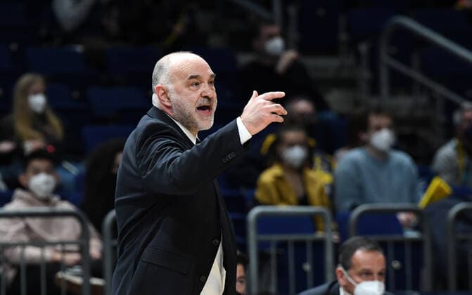 Basketball, Herren, Saison 2021 2022, Turkish Airlines EuroLeague (22. Spieltag), Alba Berlin - Real Madrid, Trainer Pablo Laso (Real Madrid), 20.01. 2022, Copyright: xSebastianxRäppold MatthiasxKochx