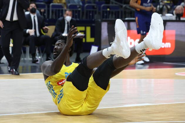DEU, EuroLaegue, ALBA vs. Real Madrid, 20.01.2022, Mercedes-Benz-Arena, Berlin, DEU, EuroLaegue, ALBA vs. Real Madrid, im Bild Christ Koumadje (ALBA Berlin 21)
