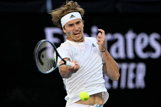 TENNIS AUSTRALIAN OPEN, Alexander Zverev of Germany during his third round Men?s singles match against Radu Albot of Moldova on Day 5 of the Australian Open, at Melbourne Park, in Melbourne, Friday, January 21, 2022. ( NO ARCHIVING, EDITORIAL USE ONLY, NO USE IN BOOKS WITHOUT CONSENT MELBOURNE VIC AUSTRALIA  Copyright: xDEANxLEWINSx 20220121001615410459