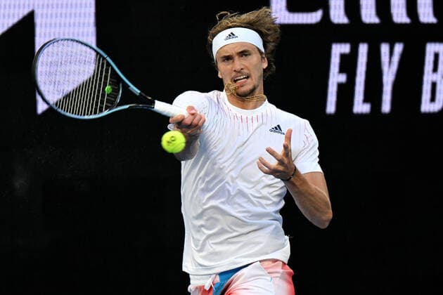 TENNIS AUSTRALIAN OPEN, Alexander Zverev of Germany during his third round Men?s singles match against Radu Albot of Moldova on Day 5 of the Australian Open, at Melbourne Park, in Melbourne, Friday, January 21, 2022. ( NO ARCHIVING, EDITORIAL USE ONLY, NO USE IN BOOKS WITHOUT CONSENT MELBOURNE VIC AUSTRALIA  Copyright: xDEANxLEWINSx 20220121001615413158