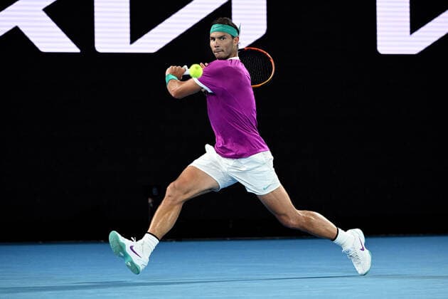TENNIS AUSTRALIAN OPEN, Rafael Nadal of Spain during his third round Men?s singles match against Karen Khachanov of Russia on Day 5 of the Australian Open, at Melbourne Park, in Melbourne, Friday, January 21, 2022. ( NO ARCHIVING, EDITORIAL USE ONLY, NO USE IN BOOKS WITHOUT CONSENT MELBOURNE VIC AUSTRALIA  Copyright: xDAVExHUNTx 20220121001615487779