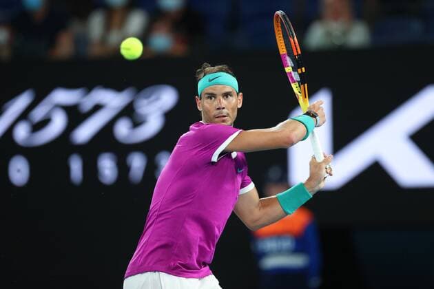 Mandatory Credit: Photo by Ella Ling Shutterstock (12765070dt) Rafael Nadal during his third round match Australian Open, Day Five, Tennis, Melbourne Park, Melbourne, Australia - 21 Jan 2022 Australian Open, Day Five, Tennis, Melbourne Park, Melbourne, Australia - 21 Jan 2022 Copyright: xEllaxLing Shutterstockx 12765070dt