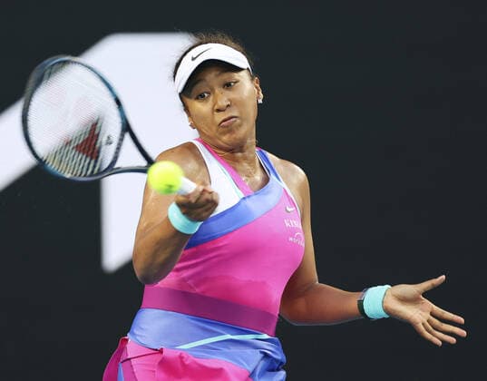 Tennis: Australian Open Naomi Osaka of Japan plays in the women s singles third round against Amanda Anisimova of the United States at the Australian Open tennis tournament in Melbourne on Jan. 21, 2022.  A14AA0001200484P