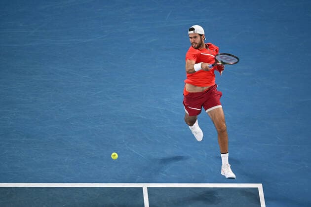 Karen Khachanov TENNIS : Australian Open 2022 - 21 janvier AntoineCouvercelle Panoramic 