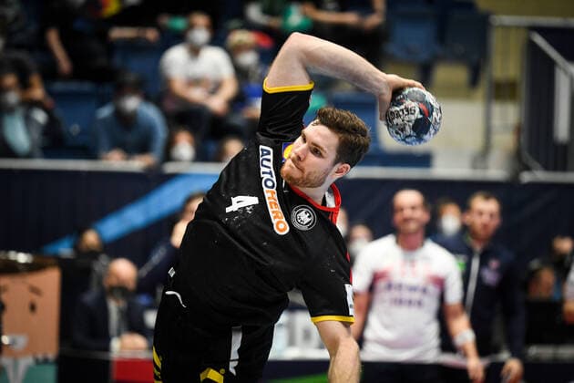 Johannes GOLLA (04) during the handball match Germany vs Norway, Men™s EHF EURO 2022 Hungary, Slovakia, Bratislava, 21.01.2021,  Copyright: xNebojsaxTejicx xkolektiffx