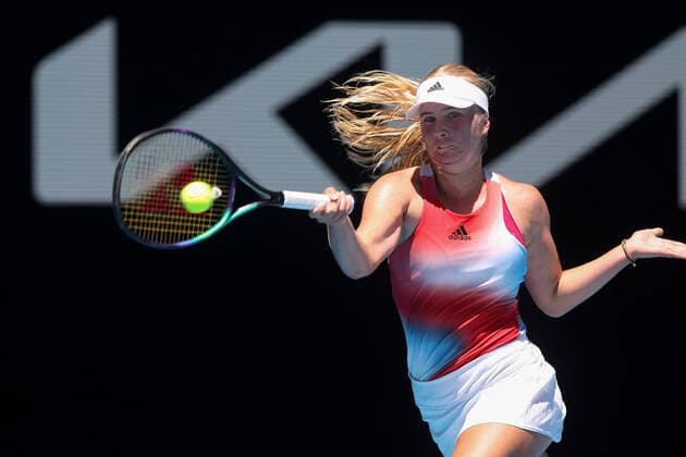 Clara Tauson (DEN) Tennis - Australian Open 2022 - Grand Slam - Melbourne Park - Melbourne - Victoria - Australia - 22 January 2022. Copyright: xJuergenxHasenkopfx