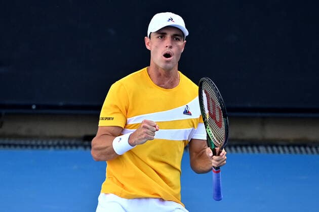 TENNIS AUSTRALIAN OPEN, Christopher O?Connell of Australia gestures during his third round match against Maxime Cressy of the USA on Day 6 of the Australian Open, at Melbourne Park, in Melbourne, Saturday, January 22, 2022. ( NO ARCHIVING, EDITORIAL USE ONLY, NO USE IN BOOKS WITHOUT CONSENT MELBOURNE VIC AUSTRALIA  Copyright: xJOELxCARRETTx 20220122001615805294