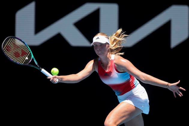 Clara Tauson (DEN) Tennis - Australian Open 2022 - Grand Slam - Melbourne Park - Melbourne - Victoria - Australia - 22 January 2022. Copyright: xJuergenxHasenkopfx