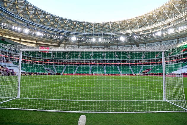 22.10.2021, Vorschau zur Fussball Weltmeisterschaft 2022 in Katar, VAE. Al Thumama Stadium, Qatar - FIFA World Cup, WM, Weltmeisterschaft, Fussball Stadium (Katar), Es bietet Platz für 40.000 Zuschauer. *** 22 10 2021, Preview of the 2022 FIFA World Cup in Qatar, UAE Al Thumama Stadium, Qatar FIFA World Cup Stadium Qatar , It can accommodate 40 000 spectators.