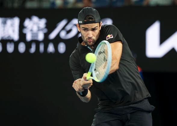 Matteo Berrettini (ITA) Tennis - Australian Open 2022 - Grand Slam - Melbourne Park - Melbourne - Victoria - Australia - 23 January 2022. Copyright: xJuergenxHasenkopfx