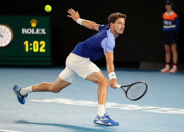 Pablo Carreno Busta (ESP) Tennis - Australian Open 2022 - Grand Slam - Melbourne Park - Melbourne - Victoria - Australia - 23 January 2022. Copyright: xJuergenxHasenkopfx