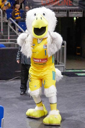 Maskottchen,GER,Basketball,BBL,18. Spieltag,Saison 2021 2022,Alba Berlin gegen MHP Riesen Ludwigsburg,23.01.2022, 15:00, GER, Basketball,BBL,18. Spieltag,Saison 2021 2022,Alba Berlin gegen MHP Riesen Ludwigsburg,23.01.2022, 15:00,Foto: Eibner Gerd Gruhn Berliin Copyright: xGerdxGruhnx EP_GGN