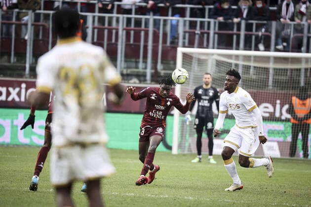Amadou Salif Mbengue 33 (FC Metz) FOOTBALL : Metz vs Nice - Ligue 1 -23 01 2022 ElyxandroCegarra Panoramic 