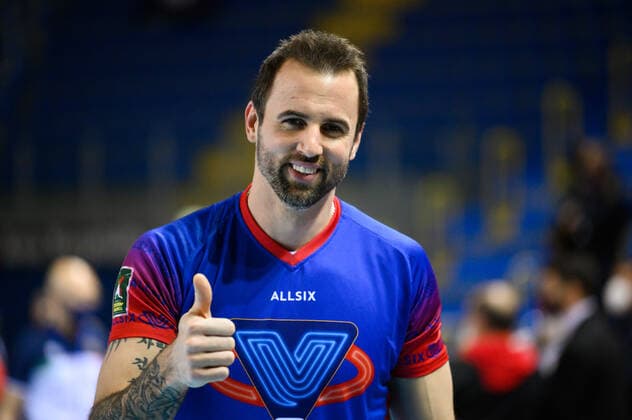 Georg Jr Grozer 9 (Vero Volley Monza) the great absent during Cucine Lube Civitanova vs Vero Volley Monza, Volleyball Italian Serie A Men Superleague Championship in Civitanova Marche, Italy, January 23 2022  Copyright: xRobertoxBartomeolix xIPAx xx 0