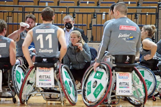 23.01.2022, xovx, Rollstuhlbasketball Bundesliga RBBL, RSV Lahn Dill - BBC Münsterland Trainerin Janet Zeltinger (RSV Lahn Dill) Wetzlar Buderus-Arena Hessen Deutschland (DE)