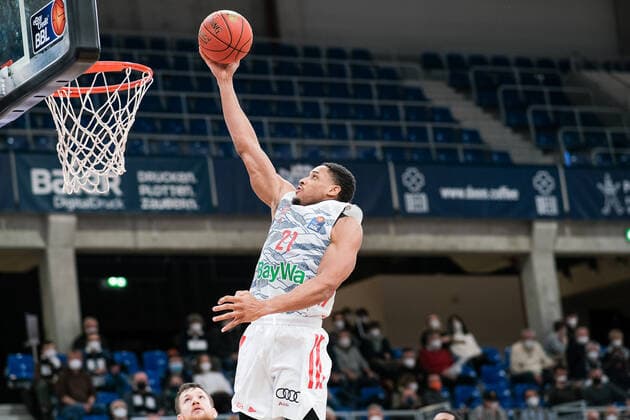 Augustine Rubit (FC Bayern Muenchen, 21) , MLP Academics Heidelberg vs. FC Bayern Muenchen, Basketball, easyCredit Bundesliga, 18.Spieltag, Saison 2021 2022, 23.01.2022, MLP Academics Heidelberg vs. FC Bayern Muenchen, Basketball, easyCredit Bundesliga, 18.Spieltag, Saison 2021 2022, 23.01.2022, Heidelberg Copyright: xEibner-Pressefotox EP_EER