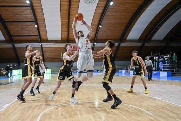 Barmer 2. Basketball Bundesliga ProB, Rheinstars Koeln vs. LOK Bernau, 23.01.2022 Florian Wendeler (RheinStars Koeln 9), Barmer 2. Basketball Bundesliga ProB, Rheinstars Koeln vs. LOK Bernau am 23.01.2022 im Basketball Campus Koeln in Koeln (Nordrhein-Westfalen) Copyright: xBEAUTIFULxSPORTS Mueller-Laschetx