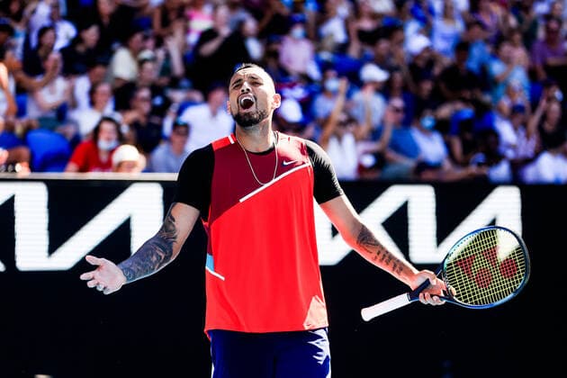 January 25, 2022, Melbourne, Victoria, Australia: MELBOURNE, AUSTRALIA - JANUARY 25: Thanasi Kokkinakis and Nick Kyrgios play against Tim Puetz and Mark Venus on day 9 of the 2022 Australian Open at Melbourne Park on January 25, 2022 in Melbourne, Australia. Melbourne Australia - ZUMAp121 20220125_zsp_p121_046 Copyright: xChrisxPutnamx