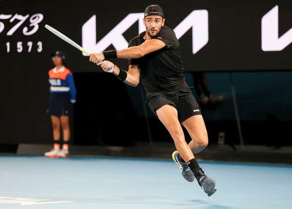 Matteo Berrettini (ITA) Tennis - Australian Open 2022 - Grand Slam - Melbourne Park - Melbourne - Victoria - Australia - 25 January 2022. Copyright: xJuergenxHasenkopfx
