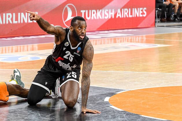 GER, EuroCup, ratiopharm ulm vs Virtus Segafredo Bologna 25.01.2022, ratiopharm arena, Neu-Ulm, GER, EuroCup, ratiopharm ulm vs Virtus Segafredo Bologna, im Bild JaKarr Sampson (Bologna, 25)