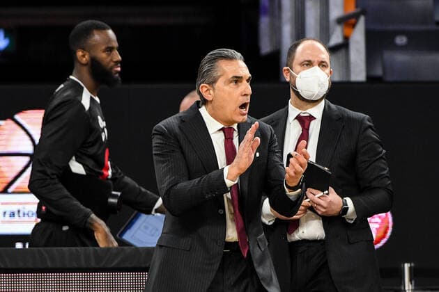 GER, EuroCup, ratiopharm ulm vs Virtus Segafredo Bologna 25.01.2022, ratiopharm arena, Neu-Ulm, GER, EuroCup, ratiopharm ulm vs Virtus Segafredo Bologna, im Bild Sergio Scariolo (Bologna)