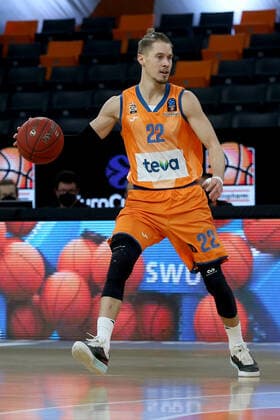 25.01.22, Neu Ulm, Deutschland, ratiopharm Arena, ratiopharm ulm vs. Virtus Segafredo Bologna - Basketball 7 Days EuroCup, Thomas Klepeisz (ratiopharm ulm) in Aktion, am Ball, Einzelaktion (Foto H. Langer) Neu Ulm ratiopharm Arena Bayern Deutschland