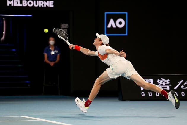 Jannik Sinner (ITA) Tennis - Australian Open 2022 - Grand Slam - Melbourne Park - Melbourne - Victoria - Australia - 26 January 2022. Copyright: xJuergenxHasenkopfx