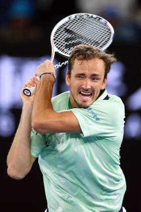 Mandatory Credit: Photo by Ella Ling Shutterstock (12773755em) Daniil Medvedev during his quarter final match Australian Open, Day Ten, Tennis, Melbourne Park, Melbourne, Australia - 26 Jan 2022 Australian Open, Day Ten, Tennis, Melbourne Park, Melbourne, Australia - 26 Jan 2022 Copyright: xEllaxLing Shutterstockx 12773755em