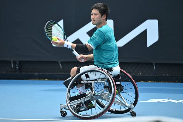 TENNIS AUSTRALIAN OPEN, Shingo Kunieda of Japan during his Men s Wheelchair Singles final match against Alfie Hewett of Great Britain on day 11 of the Australian Open at Melbourne Park in Melbourne, Thursday, January 27, 2022. ( NO ARCHIVING, EDITORIAL USE ONLY, NO USE IN BOOKS WITHOUT CONSENT MELBOURNE VICTORIA AUSTRALIA  Copyright: xJOELxCARRETTx 20220127001617481466