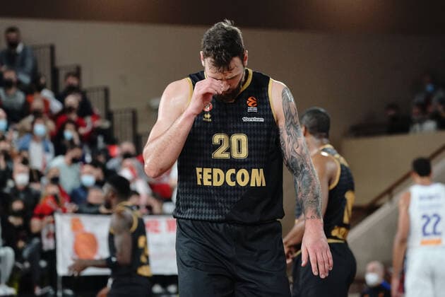 Donatas Motiejunas (AS Monaco) BASKETBALL : AS Monaco vs Real Madrid - Euroleague - Monaco - 28 01 2022 NorbertScanella Panoramic 