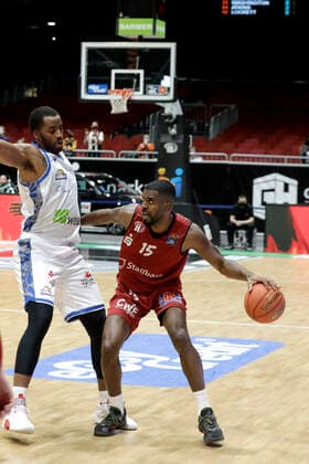 28.01.2022, easyCredit Basketball Bundesliga, BBL, Saison 2021 2022, Herren, Chemnitz Niners - Fraport Skyliners Frankfurt Frantz Massenat, Niners Chemnitz Chemnitz Messe Chemnitz Sachsen Germany