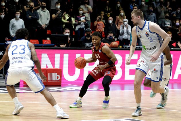 28.01.2022, easyCredit Basketball Bundesliga, BBL, Saison 2021 2022, Herren, Chemnitz Niners - Fraport Skyliners Frankfurt Eric Washington, Niners Chemnitz Chemnitz Messe Chemnitz Sachsen Germany