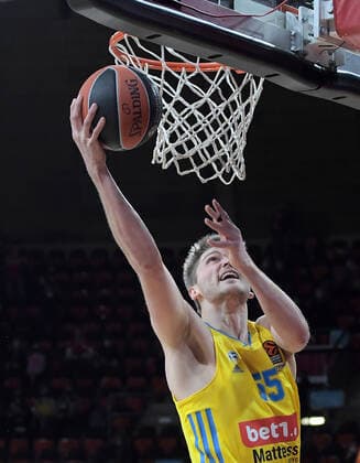 28.01.2022, xemx, Basketball Euroleague, FC Bayern Muenchen - Alba Berlin emspor, v.l. Ben Lammers (Alba Berlin) Muenchen